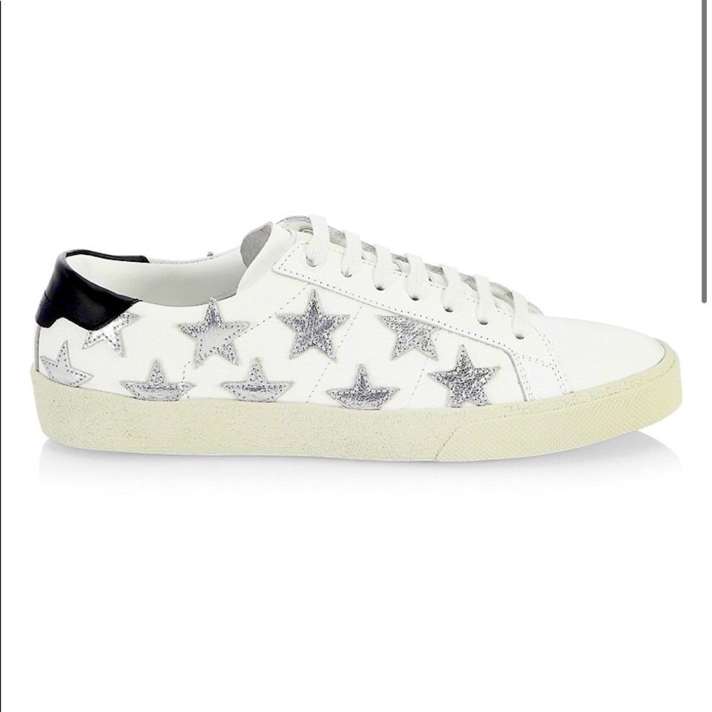 SAINT LAURENT LOWTOP STAR SNEAKERS.